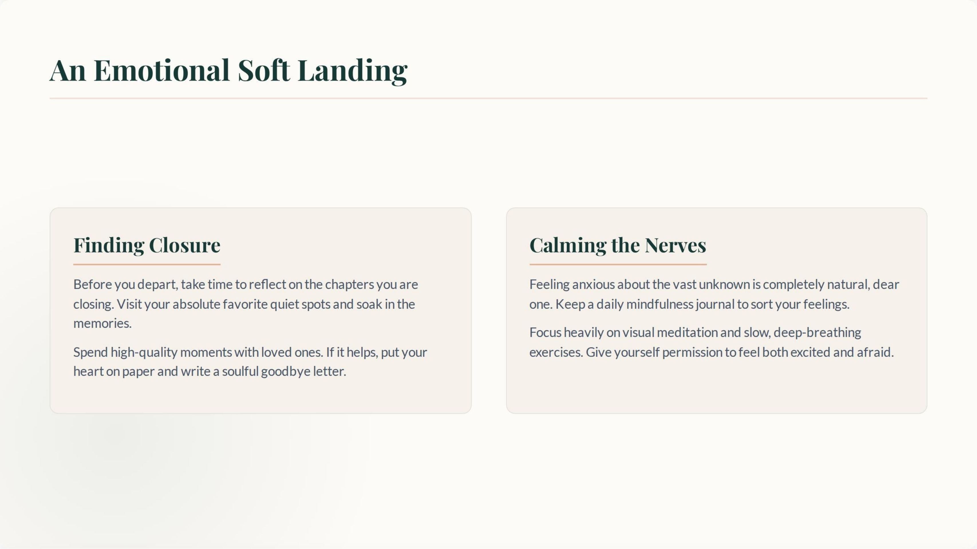 The Soft Landing